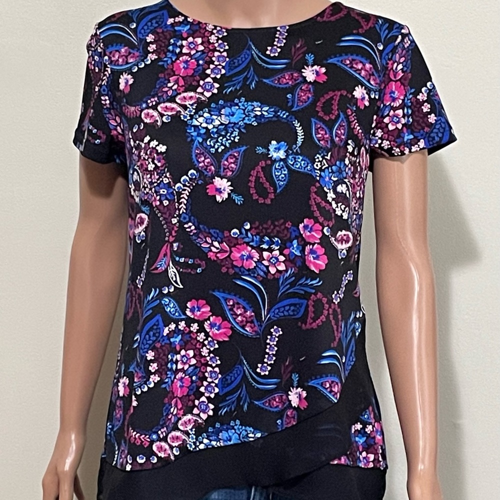 Roz & Ali womens Medium Floral Blouse